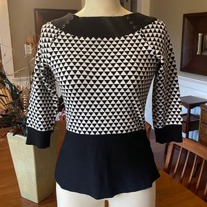 CHECKERED flag! White Horse Black Market Sweater XS